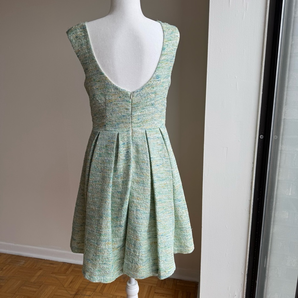 ANTHROPOLOGIE PAPER CROWN Pleated Tweed Dress Med - Picture 7 of 11